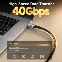 Câble USB4 multifonction Type C, charge rapide PD 240W, câble d'affichage vidéo 8K60Hz pour iPhone 17, MacBook Pro Air, manette de jeu, SSD