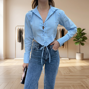 Mybeefashion Britisches Hemd-Blau - Product Image 2