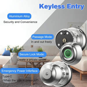 Kunci tombol pintar membuka cara aplikasi Tuya Ble kunci sidik jari kunci <span class=keywords><strong>Digital</strong></span> untuk pintu kayu dalam ruangan - Product Image 5