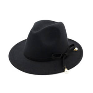 Gemvie — <span class=keywords><strong>chapeau</strong></span> fédora en laine pour femmes, classique, 100% laine, à bords larges, <span class=keywords><strong>Borsalino</strong></span> - Product Image 2