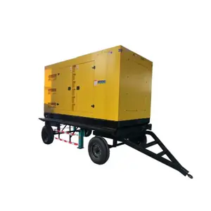 Power AC gerador com motor diesel chines 100KW generator diesel senyap berpendingin air dengan trailer