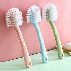 Shoe <b>Brush</b> Double Sided Circular Bristle For Cleaning Shoes Household Use Random Color FH 220 - Product Image 2