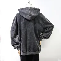 Groothandel Custom 100 Katoen Heren Streetwear Hoodie Sweatshirt Oversized Unisex Men's Vintage Zuur Wassen Hoodies