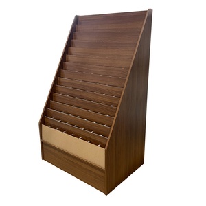 <strong>Custom</strong> Retail Stores <strong>Mdf</strong> Floor <strong>Display</strong> Racks Brochure <strong>Display</strong> Stand Graded Card Book <strong>Displays</strong> with PVC Partitions - Product Image 5