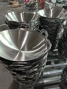 30-80 Cm Kích Thước Tùy Chọn Thép Không Gỉ Chảo Thương Mại Lớn Chảo Thép Không Gỉ Lớn Chảo Với Double-Tai Fry Pan - Product Image 5