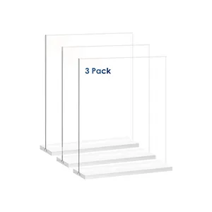 2023 A5 Clear Display Stand Holder Frame Straight Up Down Customized Acrylic Countertop Table Sign