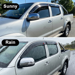 Viseras para <span class=keywords><strong>Ventanas</strong></span> Estilo GR, Patrón de Fibra de Carbono, ABS, para Hilux <span class=keywords><strong>Vigo</strong></span> 2005-2015, Modificación Exterior para Camioneta - Product Image 4