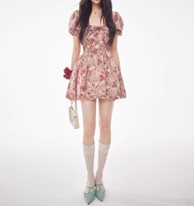 <span class=keywords><strong>Robe</strong></span> élégante décontractée pour <span class=keywords><strong>femme</strong></span>, modèle ODM Curve, motif rose, en mousseline <span class=keywords><strong>de</strong></span> soie, double enroulement devant, <span class=keywords><strong>taille</strong></span> naturelle, service OEM, grande <span class=keywords><strong>taille</strong></span> - Product Image 1