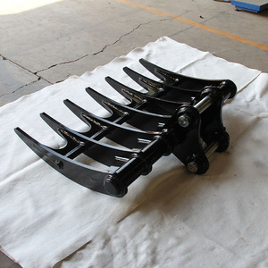 XZFE Mini 5-Tonnen-Bagger Wurzelrechen-Aufsatz zur Reinigung von Kies und Unkraut Zubehör für Kleinbagger Lockerungsrechen - Product Image 6