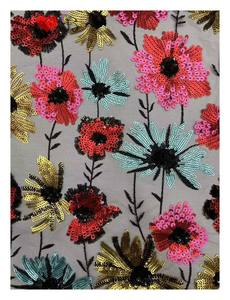 Schöne nigerian ische Braut spitze 5 Yards Stoffe Hochwertige französische Pailletten Netz Tüll Spitze Material Nähen Mädchen Kleider - Product Image 3