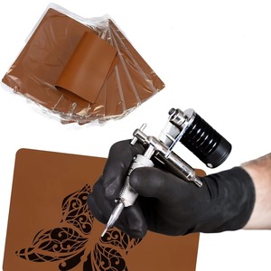 Brown Tattoo <b>Practice</b> Skin Dark Color Synthetic Silicone <b>Pad</b> for Tattoo Artist Training Supplies - Product Image 1