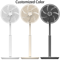 Ventilateur sur pied électrique rechargeable RUNAL OEM BLDC avec moteur, batterie, télécommande, oscillation et hauteur réglable