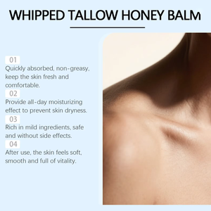 Baume au suif et au miel GHK Cu anti-âge pour la réparation des rides, crème hydratante éclaircissante pour le visage, baume au suif de bœuf et au miel de Manuka - Product Image 5