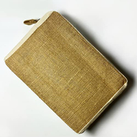 Sac cosmétique en toile de jute écologique personnalisé Royal Fair, sac à maquillage matelassé multi-usages, organiseur de sac, sac de voyage pour femmes