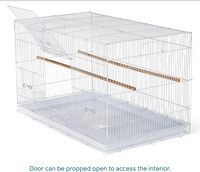 Cage de Vol Rectangulaire Empilable de 30 pouces pour l'Élevage d'Oiseaux, Volière pour Canaris, Agapornis, Petits Oiseaux et Parakeets
