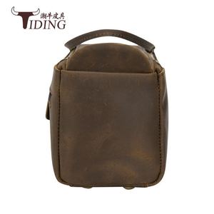 Neceser de Cuero Genuino para Hombre Tiding, Rectangular, con Asa Suave, Estilo Retro, Impermeable, para Cosméticos - Product Image 2