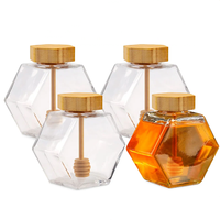 100ml 220ml 380ml contenants à miel vides Pot à miel en verre transparent résistant à la chaleur pour le stockage et la distribution