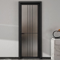 Portes de douche en verre insonorisées neuves 2023, portes de salle de bain en verre trempé givré, porte de salle de bain en aluminium, porte de toilette