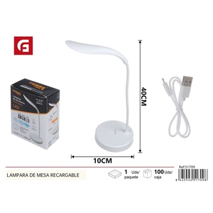 Lampada da tavolo ricaricabile con illuminazione a tubo