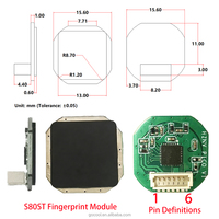 Módulo de Huellas Dactilares S80 50 con Alta Protección ESD y UART para Unidades Flash USB Encriptadas, Sensor de Huellas Dactilares Semiconductor para Seguridad de Datos