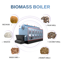 Chaudière à vapeur industrielle double combustible série SZL, à charbon et biomasse, à grille de combustion à chaîne automatique, à tubes de chaleur, haute efficacité