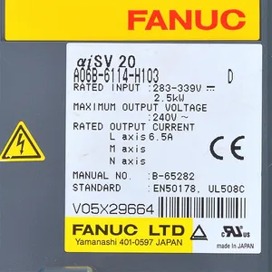 Fanuc A06B-6114-H103 FANUC CNC ควบคุมเซอร์โวเครื่องขยายเสียงโมดูลไดร์เวอร์ A06B-6114-H103