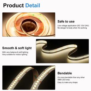 Bande <span class=keywords><strong>LED</strong></span> ESann à ligne simple, 240 <span class=keywords><strong>LED</strong></span>, DC 12V, SMD2835, flexible, 10 mm, IP20, <span class=keywords><strong>ruban</strong></span> <span class=keywords><strong>LED</strong></span> - Product Image 3