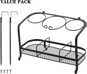 Support d'angle pour douche et sèche-<span class=keywords><strong>cheveux</strong></span>, avec crochets métalliques durables, installation facile sans perçage - Product Image 2