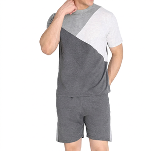 Conjunto Deportivo Casual de Verano para Hombre, Transpirable, de Secado Rápido, Camiseta de Manga Corta de Algodón/Poliéster, Pantalones Cortos, Agradable al Tacto, para Entrenamiento - Product Image 1