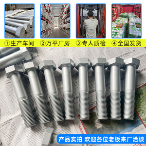 Dacromet Bolt Mushroom Head Grade 10.9 Carbon Steel Full Thread With Nut For Construction Industry - Product Image 2