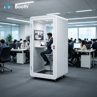 Cabine téléphonique silencieuse d'intérieur, pod de travail acoustique, pod de bureau modulaire, isolation acoustique pour enregistrement vocal au lieu de travail