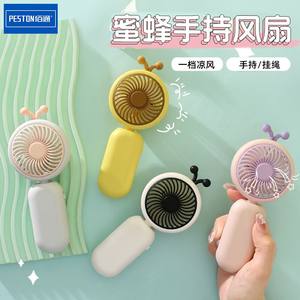 Ventilateur d'abeille portable à main été longue endurance charge silencieuse grand vent voiture usage domestique extérieur plastique électrique Durable - Product Image 3