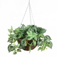Guirlande de pastèque artificielle de 50 cm de haut avec panier tressé à la main, feuillage réaliste pour projets de décoration rustique intérieure et extérieure