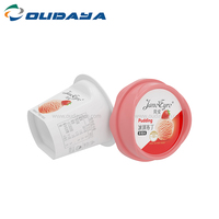 Vaso desechable de PP de 100ml con forma de oveja para leche, queso y yogur, con tapa y cuchara, Oudaya ODY-008-1, sin transferencia de olores, resistente al frío y a las grietas.