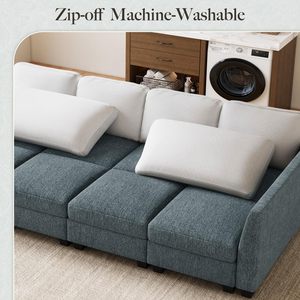 <span class=keywords><strong>Canapé</strong></span>-<span class=keywords><strong>lit</strong></span> modulaire OEM personnalisé avec assise profonde, <span class=keywords><strong>canapé</strong></span> nuage pour salon, bleu-gris - Product Image 4