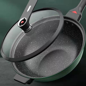 Wok Redondo Antiadherente de Piedra Médica de Alta Calidad al por Mayor, Sartén de Acero al Carbono - Product Image 3