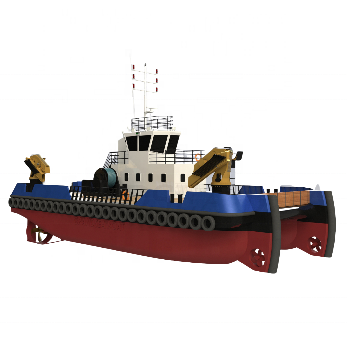 Grandsea 24 м стальной корпус морской плавающий кран Barge корабль для продажи Сингапур