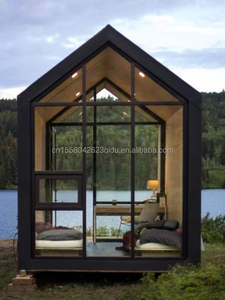 Petite maison de jardin en bois et métal de luxe, maisons préfabriquées modernes, maisons préfabriquées, maison-conteneur, studio de jardin sur le toit - Product Image 1