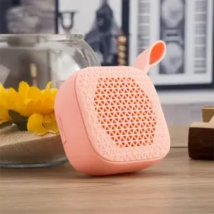 Speaker W1 BT Mini portabel, Speaker Bluetooth nirkabel Audio dengan tali gantung karet