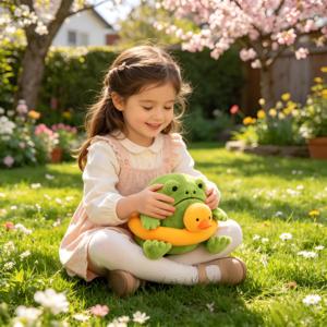 JC Stuffed Animal Soft Toy Ricky Rain Frog <strong>Rubber</strong> Ring Cute Plushies Amphibian Frog Stuffed Animal Plush <strong>Dolls</strong> For Birthday Gift - Product Image 5