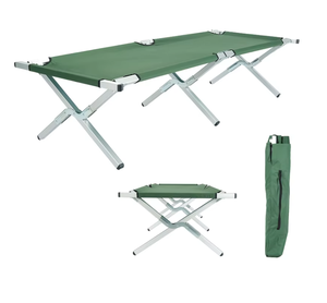 Lit de camping <span class=keywords><strong>en</strong></span> métal, lit pliant tactique d'extérieur, lit d'urgence pour les situations de catastrophe, lits de camping pliables, Cama De Camping, Cama Plegable - Product Image 1