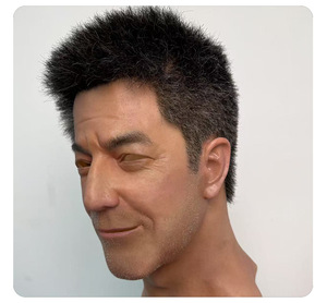 Máscara de silicona de piel humana realista, accesorios para disfraz de anciano, disfraz de cosplay para fiesta sorpresa, tocado realista para disfraz de calvo. - Product Image 5