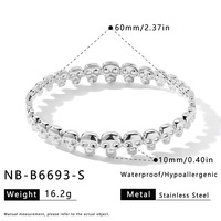 Nouveau Bracelet Femme en Acier Inoxydable Plaqué Or 18 carats avec Zircon, Motif Crâne Géométrique Tendance, Romantique et Haut de Gamme, Design Original