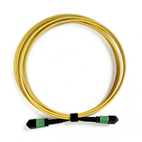 Cordon de brassage fibre optique MPO 10G à faible insertion, 1 fibre, 10 m, multimode OM3 OM4 OM5, câble tronc MOP MTP pour usage télécom, certifié ISO9001