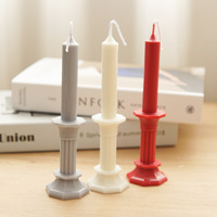 Meistverkaufte Langlebige Hochwertige Achteckige Turm-Kerzenständer-Form Acrylform für DIY Umweltfreundliche Duftkerzenherstellung
