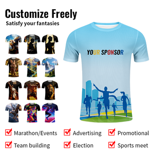 T-shirt de sport léger pour homme avec logo personnalisé, respirant, en polyester, séchage rapide, pour la course à pied et la remise en forme - Product Image 2