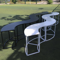 Table de dessert modulaire en fer forgé pour mariage, présentoir à gâteaux en forme de S, support détachable pour gâteaux ronds, table de buffet pour décoration d'événements et de fêtes