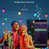 Guirlande lumineuse LED Magic Color Étanche IP65 Plastique Plug-In Lumières décoratives pour Noël Cour Camping Atmosphère