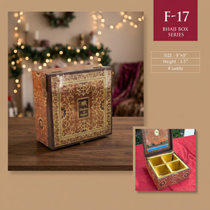 Caja de resina para Bhaji de diseño tradicional, caja de almacenamiento de 9x9x3.5 pulgadas, hecha a mano con diseño floral, caja de regalo para bodas con 4 compartimentos para Laddu. - Product Image 5