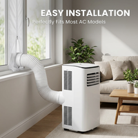 Tuyau de ventilation télescopique flexible en PP, logo personnalisé, pour climatiseur, vente en gros, OEM, ODM, en vrac